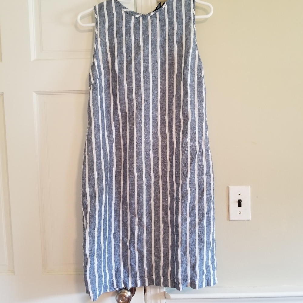 WILLI SMITH LINEN STRIPED DRESS SZ 6